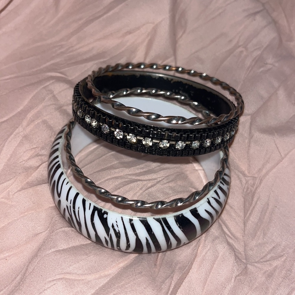 Zebra silver bracelets